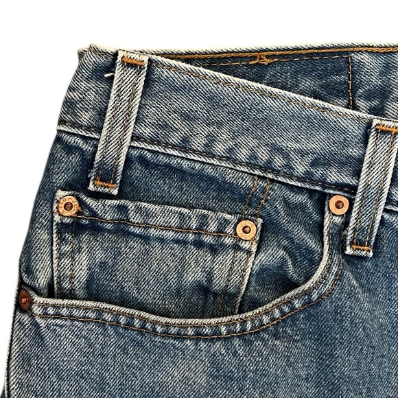 Vintage 90’s Y2K Levi’s 505 Jeans Blue Fade Regular Fit Straight Red Tab 36x31 - Picture 6 of 14